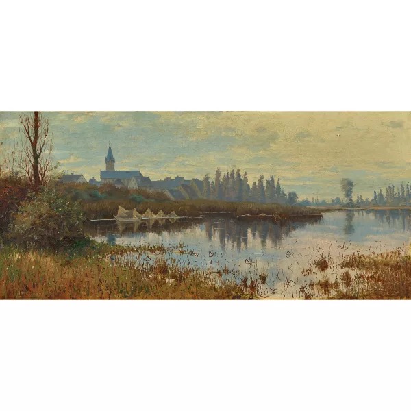 Hermann Dischler — Blick auf Neuenburg am Rhein.