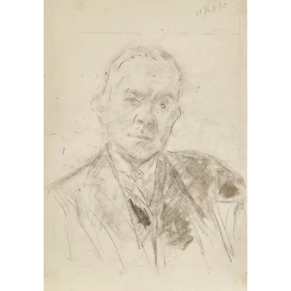 Max Liebermann — Brustbildnis eines Mannes en face