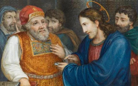 Florian Grospietsch — Christus und die Pharisäer mit dem Zinsgroschen