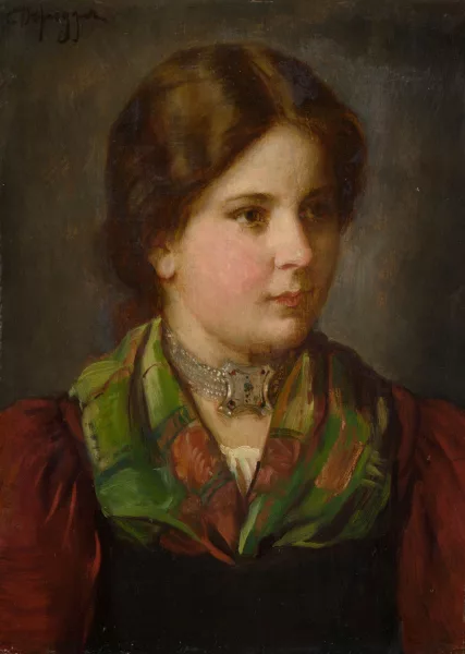Franz Defregger — Attribué à Defregger, Franz von — zugeschrieben Mädchenbildnis