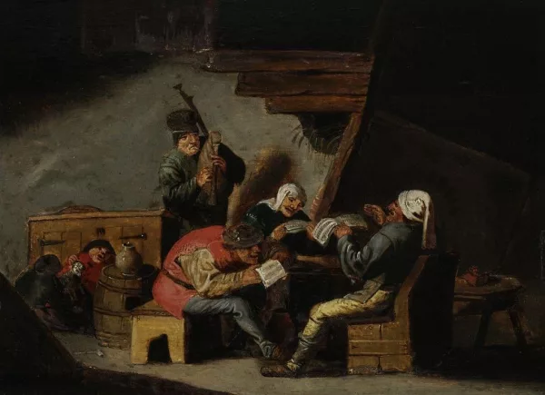 Pieter de Bloot — Attribué à Pieter de Bloot — Scène d'intérieur avec musiciens