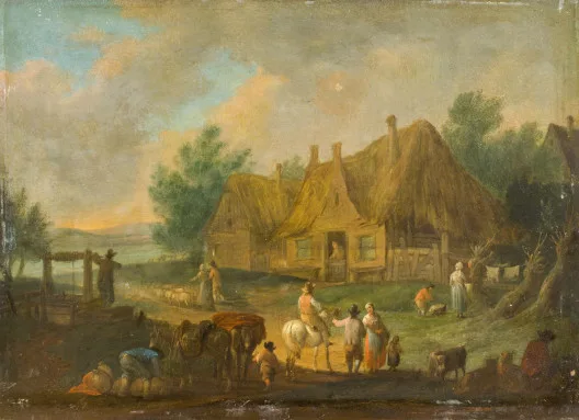 Franz de Paula Ferg — Landschaft mit Taverne und Personen