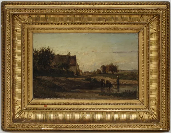 Émile Lambinet — Paysage de campagne animé