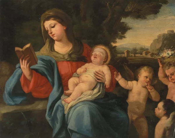 Luca Giordano — Umkreis Maria mit dem schlafenden Kind