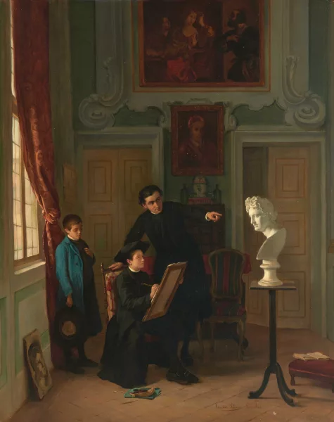 Armand Hubert Simon Leleux — Der Zeichenlehrer in Sassuolo