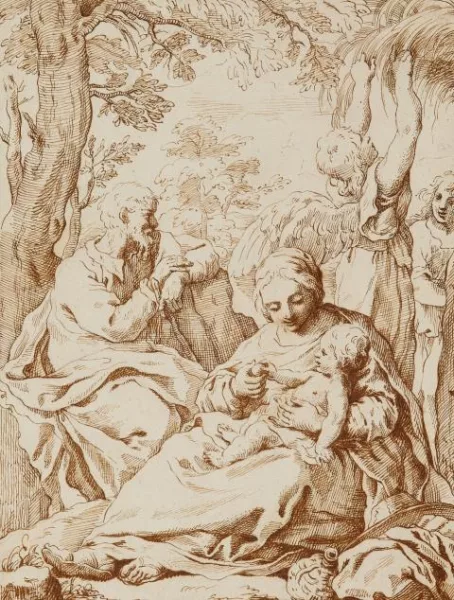 Simone Cantarini — Ruhe auf der Flucht