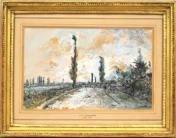 Johan Barthold Jongkind — Paysage de campagne,