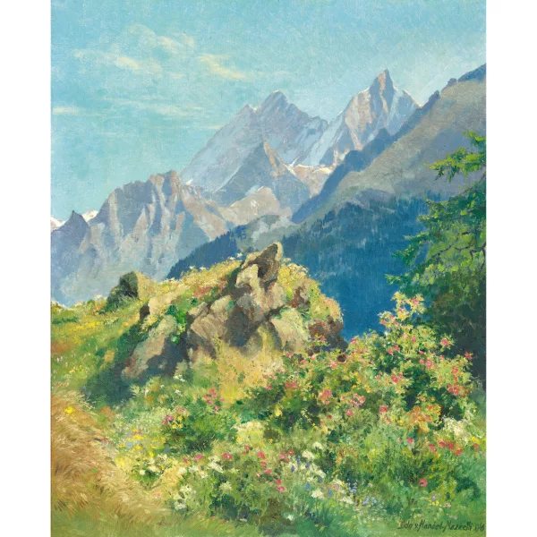 Eduard Freiherr von Handel-Mazzetti — Le Dom et le Täschhorn dans les Alpes valaisannes