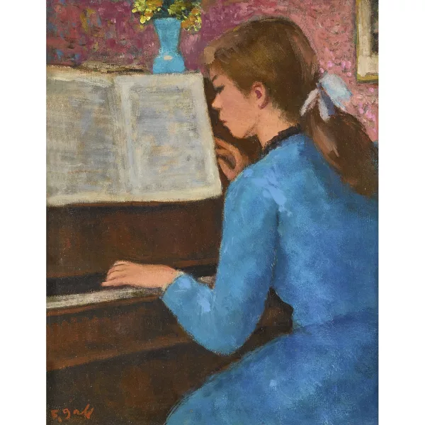 François Gall — Jeune fille au piano.