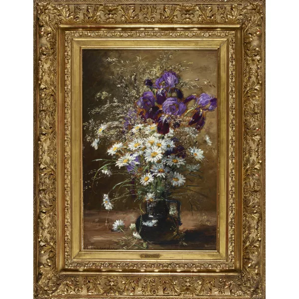 Alexis Kreyder — Nature morte aux marguerites et aux iris