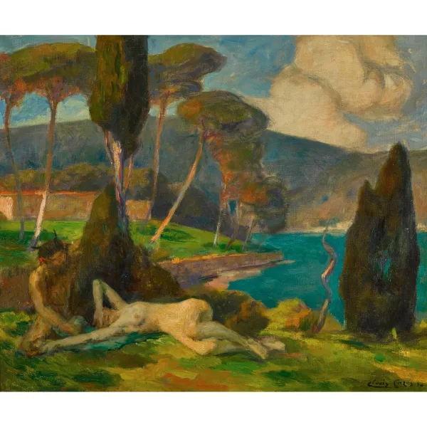 Clovis Cazes — Faune et baigneuse.