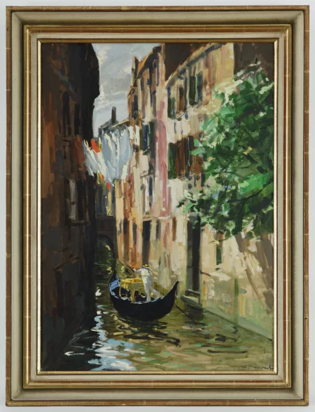 Cosimo Privato — Cosimo Privato (1899-1971), \\Gondole à Venise\\,