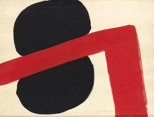 Georg Karl Pfahler — Schwarz-Rot Komposition, 1962