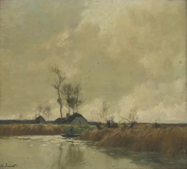 Alexandre Jacob — Barque dans les roseaux
