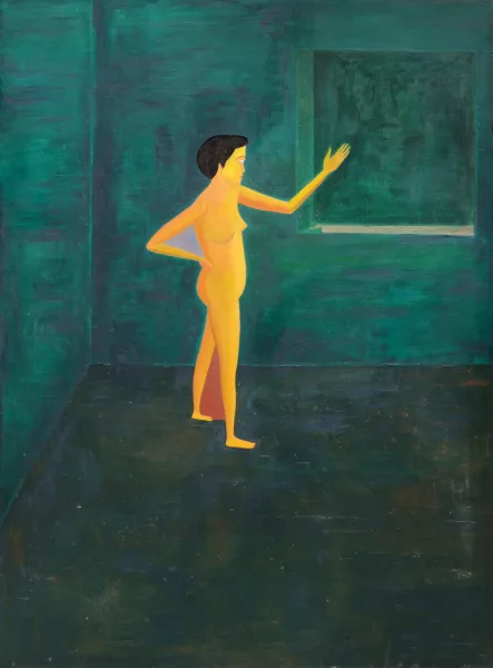 Hubert Schmalix — Act mit erhobenem Arm, 1988