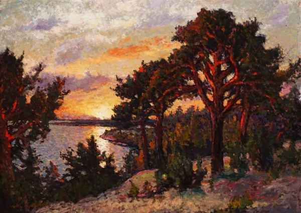 Frans Gard — Coucher de soleil sur la Méditerranée