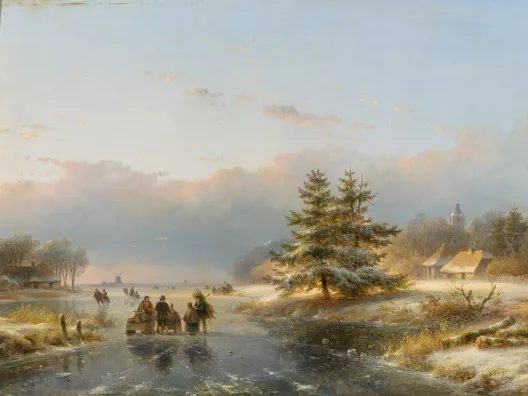 Lodewijk Johannes Kleijn — Landschaft mit Eisvergnügen