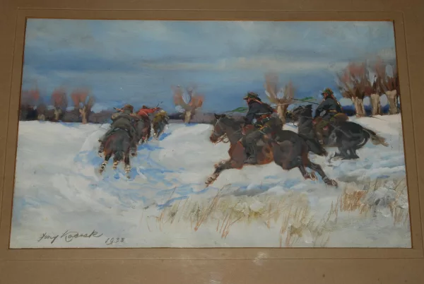 Jerzy Kossak — Ulanen auf der Verfolgung von Kosaken