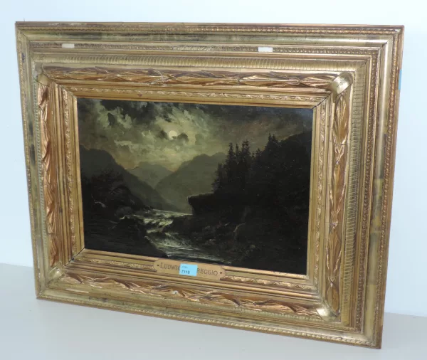 Ludwig Correggio — Flusslandschaft im Mondesschein