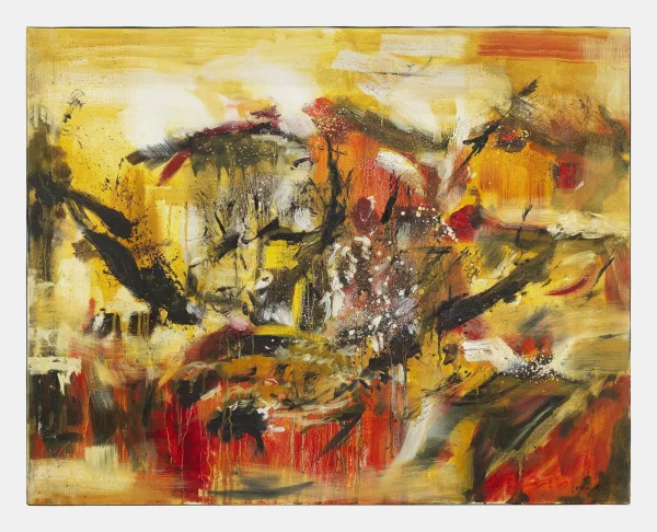 Kaloon Chhour — Abstraction en rouge AK141