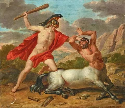 Giuseppe Cammarano — Herkules erschlägt einen Kentauren