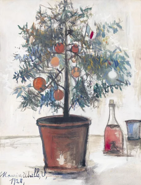 Maurice Utrillo — Weihnachtsbaum in einem Topf
