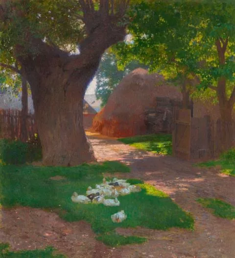 Carl Moll — Bauernhof im Marchfeld