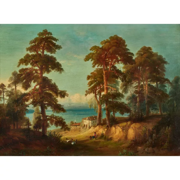 Emil Lugo — Blick auf Häuser am Meer.