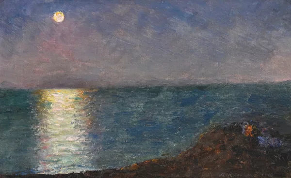 Alexandre Roubtzoff — Bord de mer au lever de lune