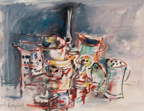 Yosl Bergner — Stillleben mit Geschirr