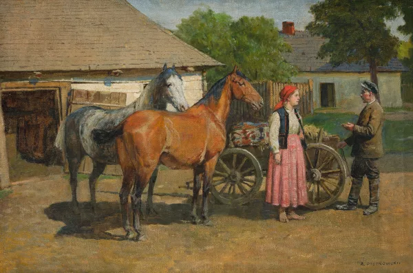 Antoni Piotrowski — Begegnung vor dem Bauernhof