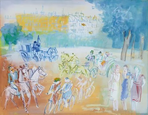 Jean Dufy — Promenade au Bois de Boulogne