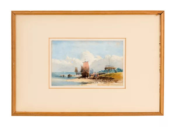 William Shayer — Attribué à William Shayer — William Shayer (1811-1892), attr. à, Bord de mer,