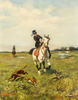 Bohdan von Kleczynski — Hasenjagd, 1883