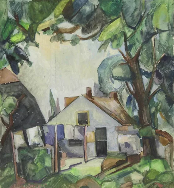 Leo Gestel — Maison dans la verdure, 1916