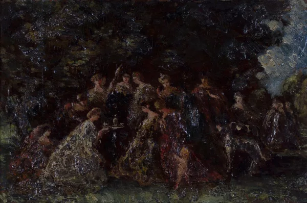 Adolphe Monticelli — Jardin animé