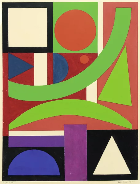 Auguste Herbin — Sieben, 1956