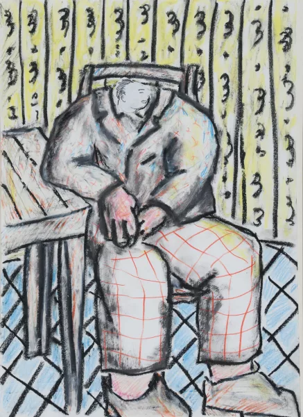 Jean-Charles Blais — Homme assis, 1982