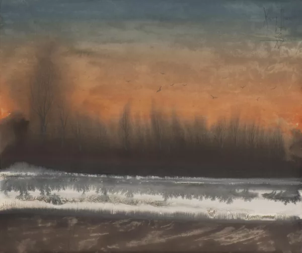 Xavier Degans — Paysage au couchant
