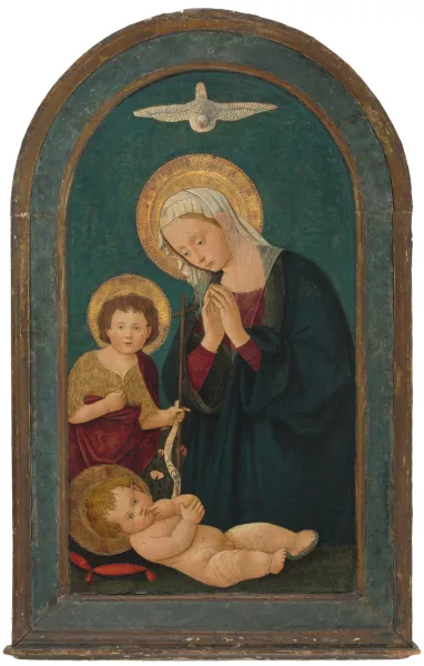 Pseudo-Pier Francesco Fiorentino — Madonna mit Kind und dem Heiligen Johannes d