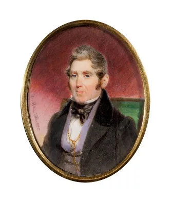 Alois Anreiter — Bildnis eines Herrn in schwarzem Rock, 1835