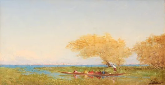 Félix Ziem — Promenade en sandolo dans la lagune