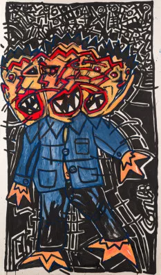 Robert Combas — Triple expression libre du nord !, 1981