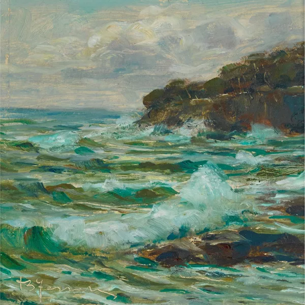 Berto Ferrari — "Mareggiata in Riviera".