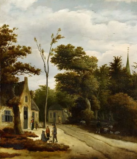 Roelof van Vries — Landschaft mit Waldweg