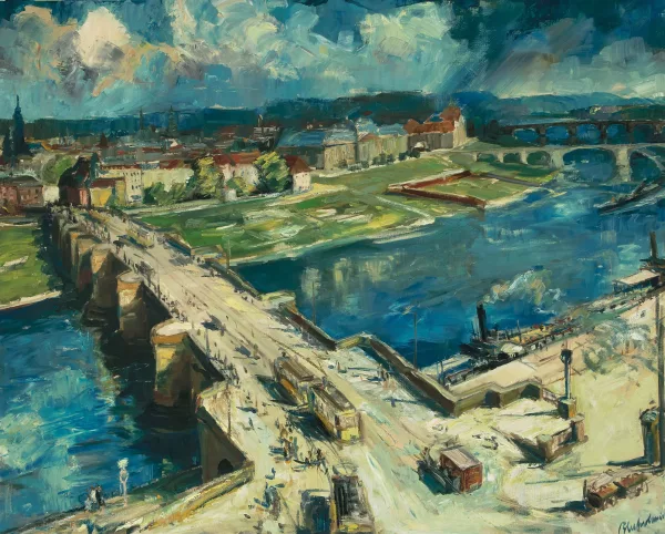 Günther Blechschmidt — Blick vom Turm der katholischen Hofkirche