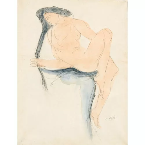 Auguste Rodin — Nackte Frau mit langen Haaren