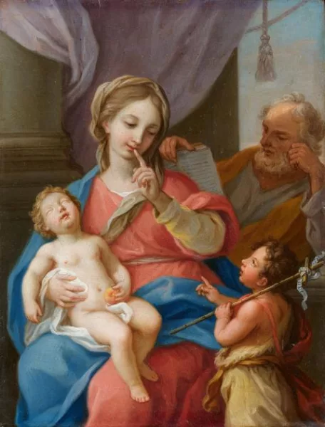 Giuseppe Bartolomeo Chiari — Die heilige Familie mit schlafendem Christus und Johannes