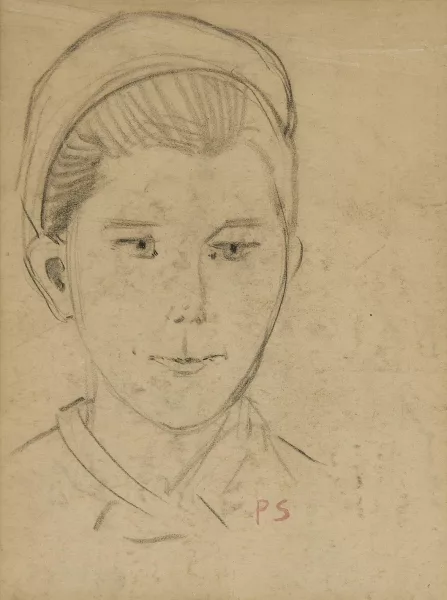Paul Sérusier — Portrait d'un enfant à la coiffe de travail