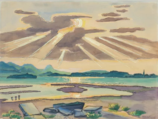Max Pechstein — Abend am Chiemsee I, 1947